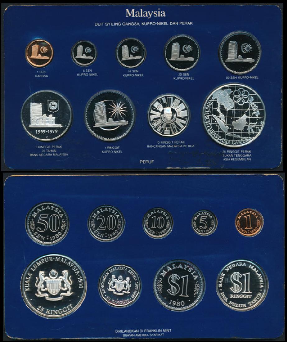 Malaysia 1 Sen 25 Ringgit 1980 Proof Set Mar 29 2019 Mavin International Pte Ltd In Singapore