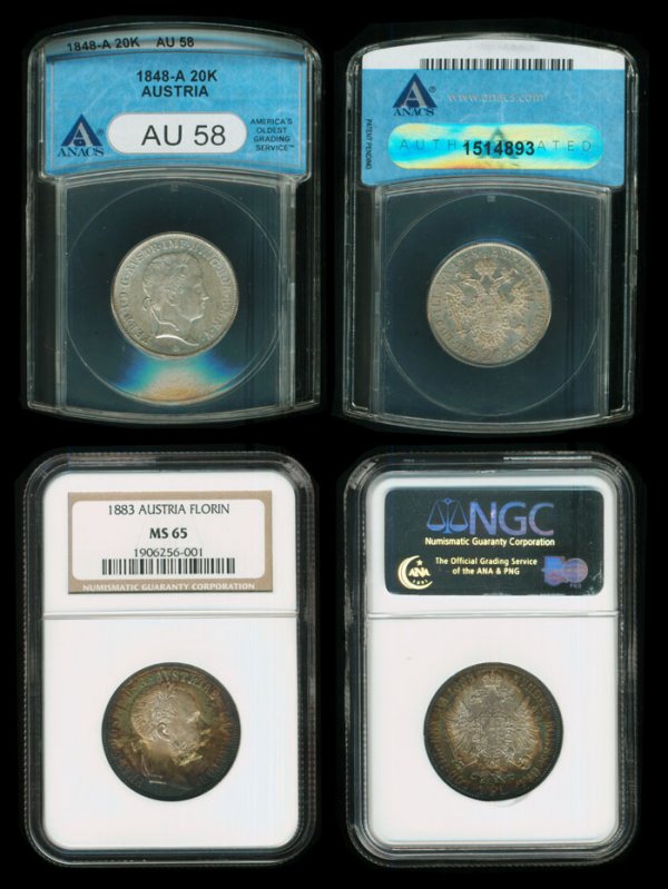 Austria 20 Kreuzer 1848A Florin 1883: Austria 20 Kreuzer 1848A Florin 1883Austria Ferdinand I, 20 Kreuzer, 1848A, (