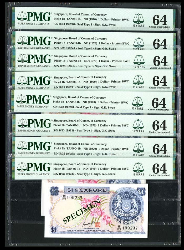 Singapore 10x$1 1970 GKS PMG (1 of 1)