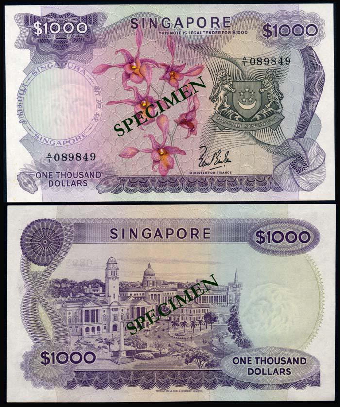 Singapore $1000 1967 LKS 1st prefix (1 of 1)