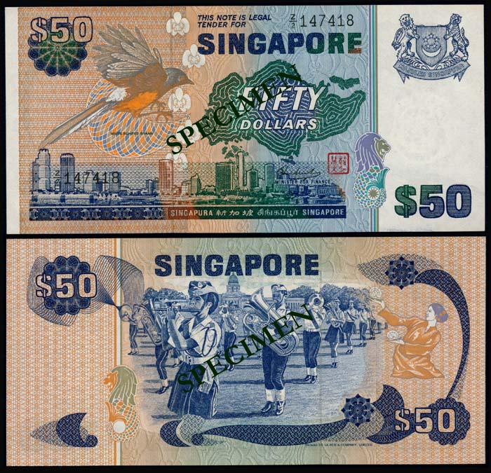 Singapore $50 1976 bird replacement (1 of 1)