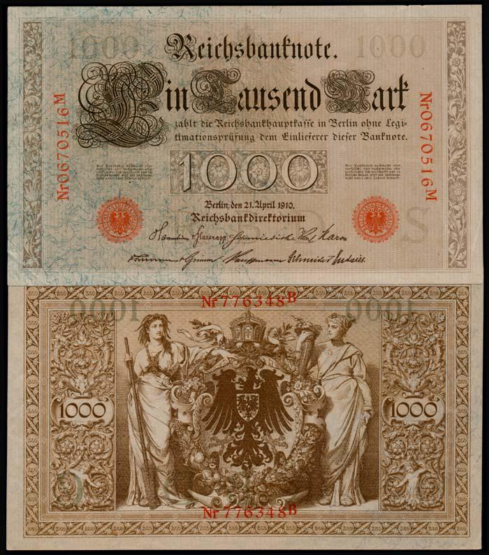 Germany 2x1000 Mark 1910 (1 of 1)