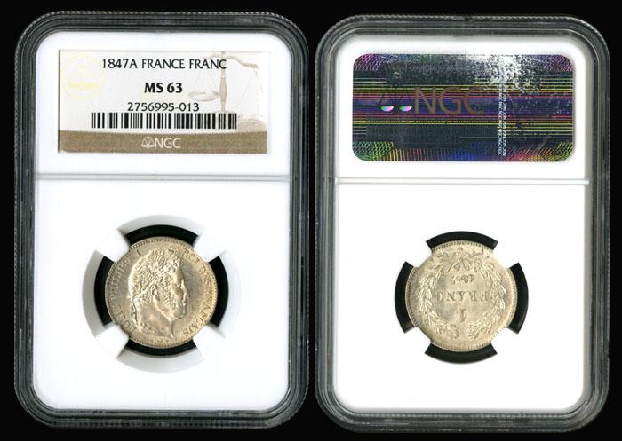 France Franc 1847A NGC (1 of 1)