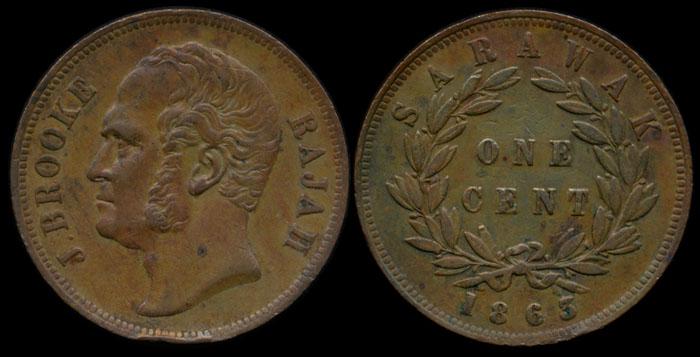 Sarawak J Brooke 1c 1863 (1 of 1)