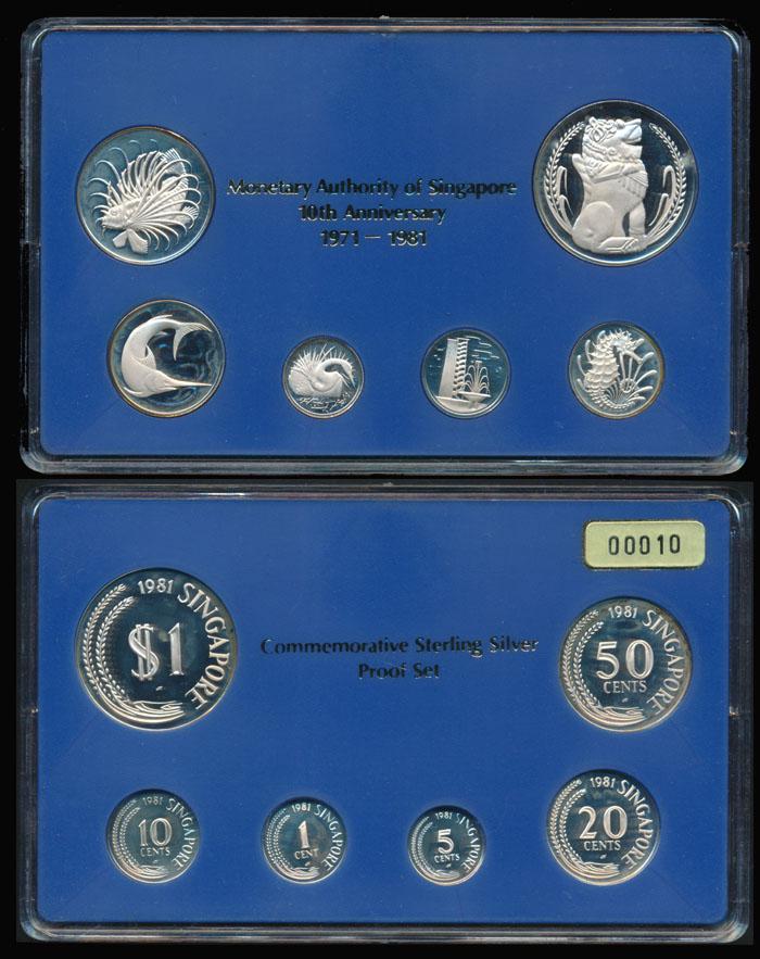 6 Singapore 1c-$1 1981 proofs (1 of 1)