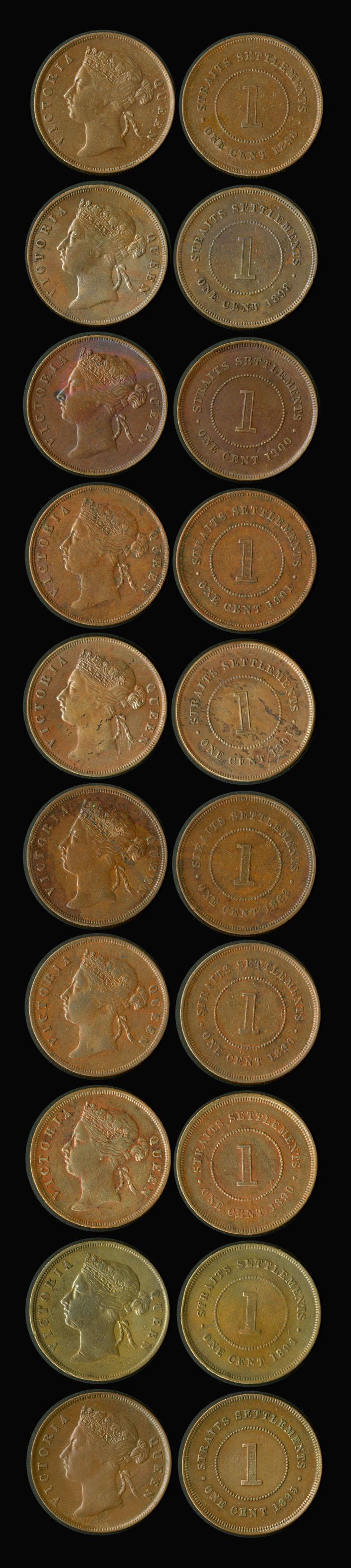 10 Straits Settlements QV 1c 1888-1901 (1 of 1)