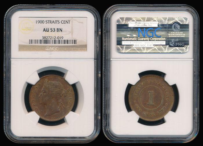 Straits Settlements QV 1c 1900 NGC (1 of 1)