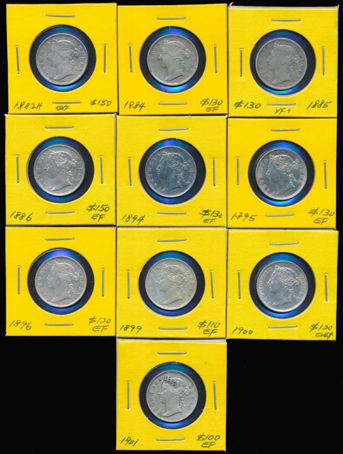 10 Straits Settlements QV 20c 1882-1901 (1 of 1)