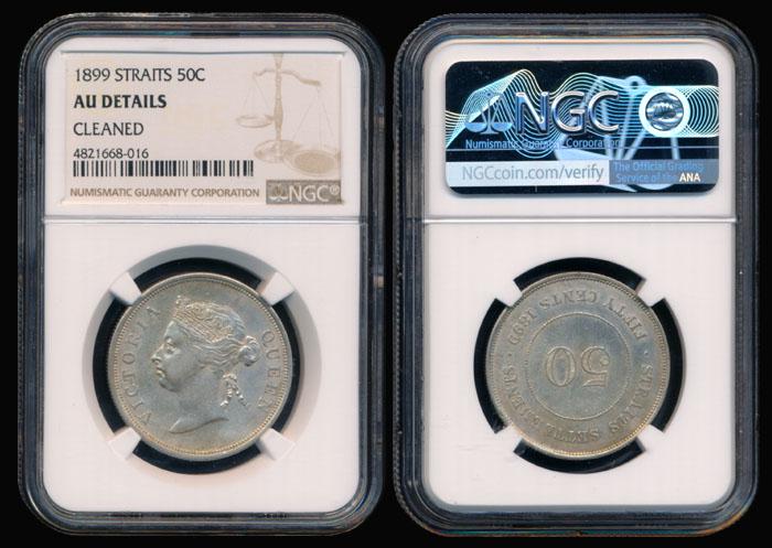 Straits Settlements QV 50c 1899 NGC (1 of 1)