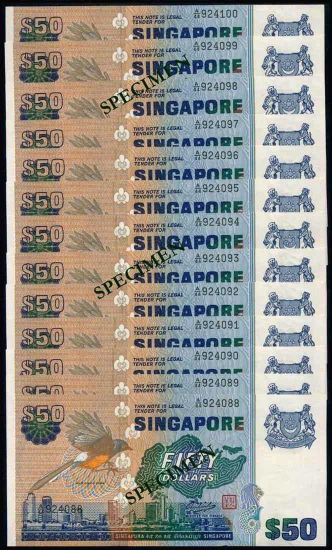 Singapore 13x$50 1976 bird (1 of 1)