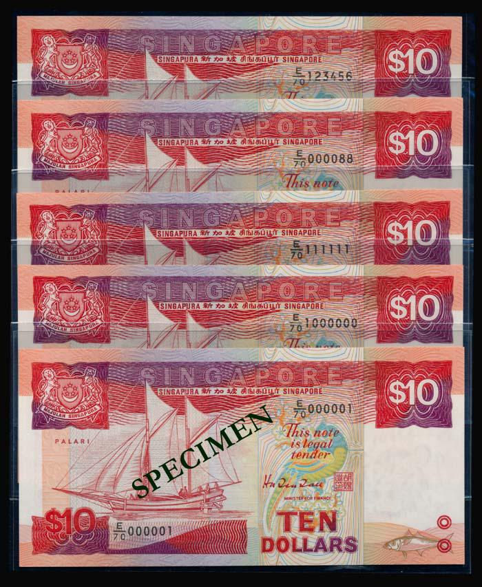 Singapore $10 1988 ship 25pc set (1 of 1)