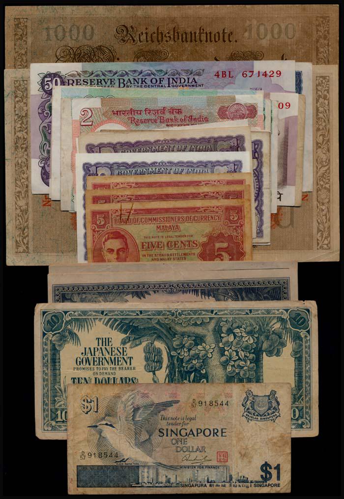 World banknotes of China Hongkong India etc (1 of 1)