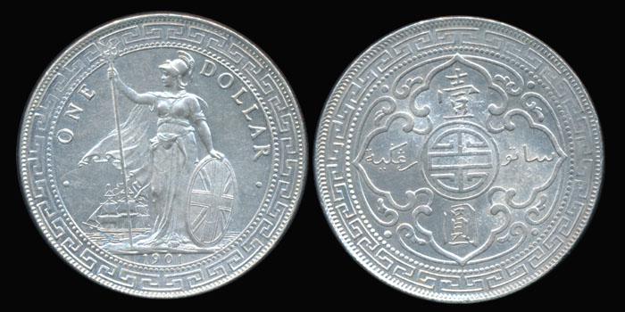 British Trade Dollars 1901B (1 of 1)