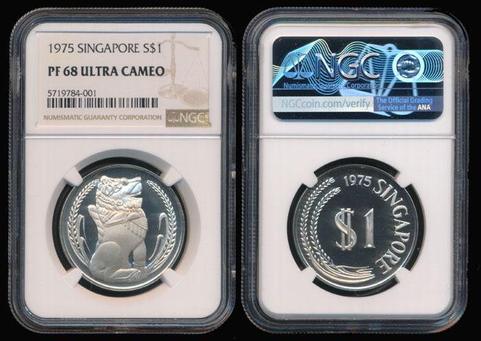 Singapore $1 1975 proof NGC PF68UC (1 of 1)