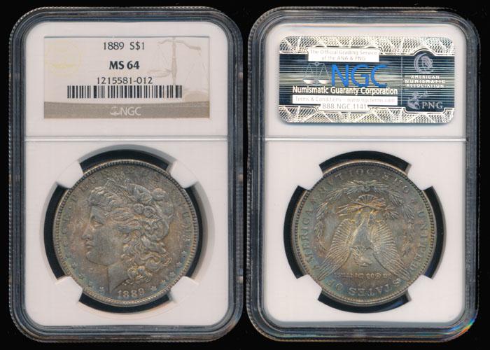 United States Morgan Dollar 1889 NGC MS64 (1 of 1)