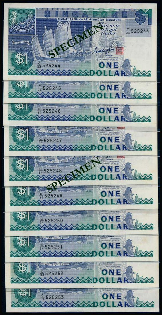Singapore 10x$1 1987 GKS (1 of 1)