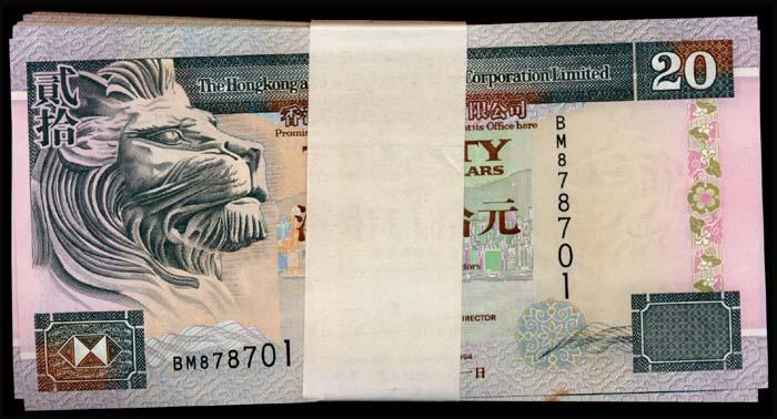 Hong Kong 100x$20 1994 (1 of 1)