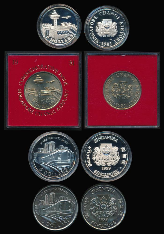 Singapore 4x$5 1981-89 (1 of 1)