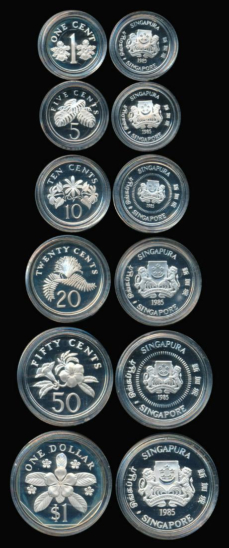 Singapore 1c-$1 1985 Proof set (1 of 1)