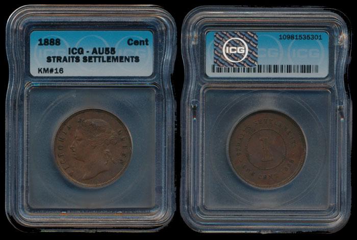 Straits Settlements QV 1c 1888 ICG (1 of 1)