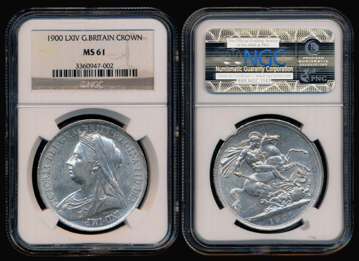 Great Britain QV Crown 1900 LXIV NGC MS61 (1 of 1)