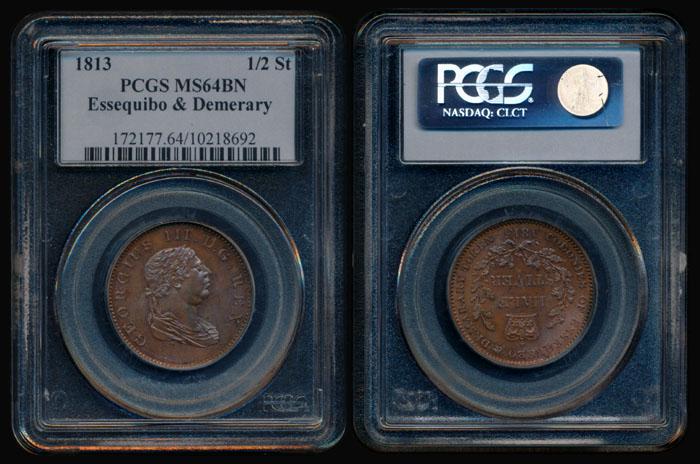 Essequibo & Demerary KGIII 1/2 Stiver 1813 (1 of 1)