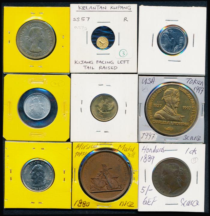 World coins of US Australia Malaya etc (1 of 1)