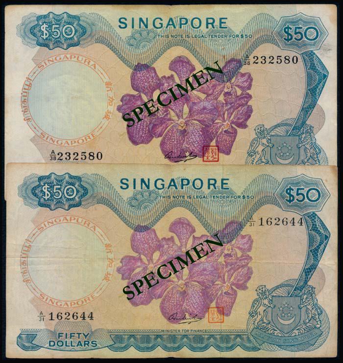 Singapore 2x$50 1973 HSS w/seal (1 of 1)