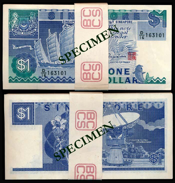 Singapore 100x$1 1987 ship HTT (1 of 1)