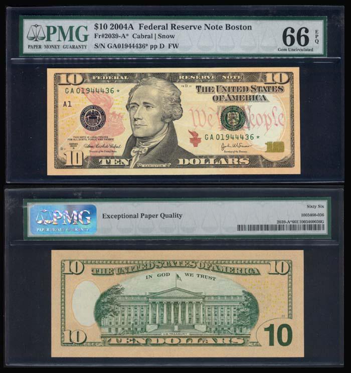 United States $10 2004 replacement PMG (1 of 1)