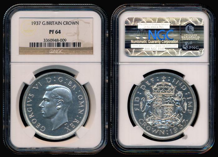 Great Britain KGVI Crown 1937 proof NGC PF64 (1 of 1)