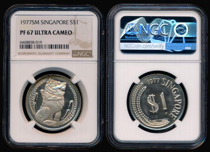 Singapore $1 1977SM silver proof NGC (1 of 1)
