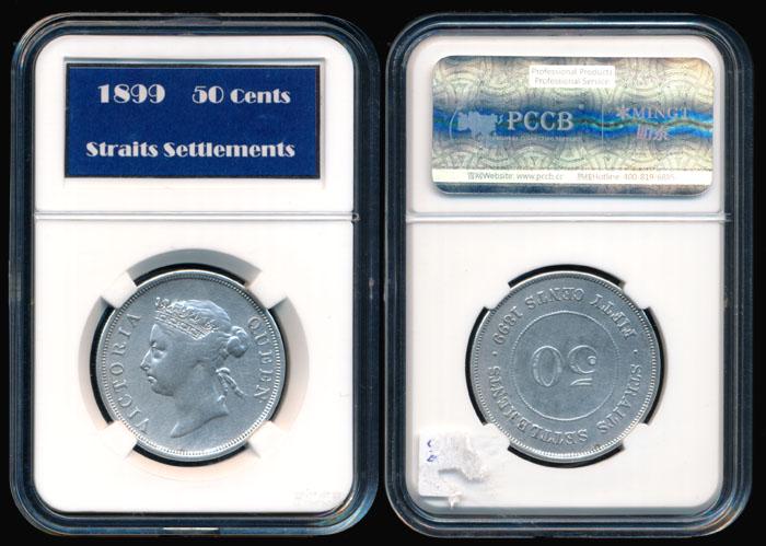 Straits Settlements QV 50c 1899 (1 of 1)