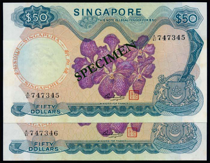Singapore 2x$50 1973 HSS w/seal (1 of 1)