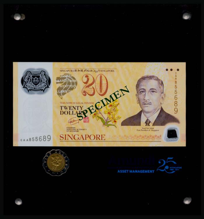 Singapore $20 2007 40th Anniv CIA 1st prefix (1 of 1)