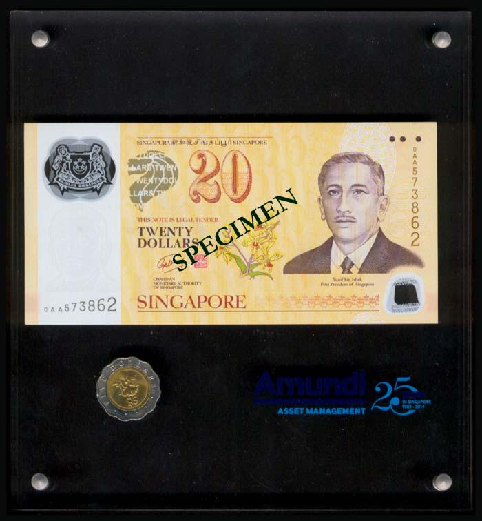 Singapore $20 2007 40th Anniv CIA 1st prefix (1 of 1)