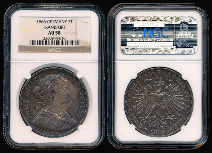 German States 2 Thaler 1866 NGC (1 of 1)