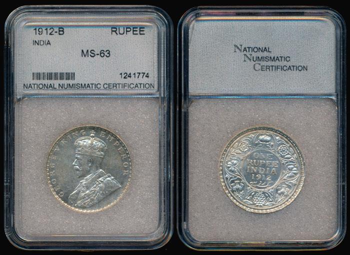 India KGV Rupee 1912-B NNC (1 of 1)