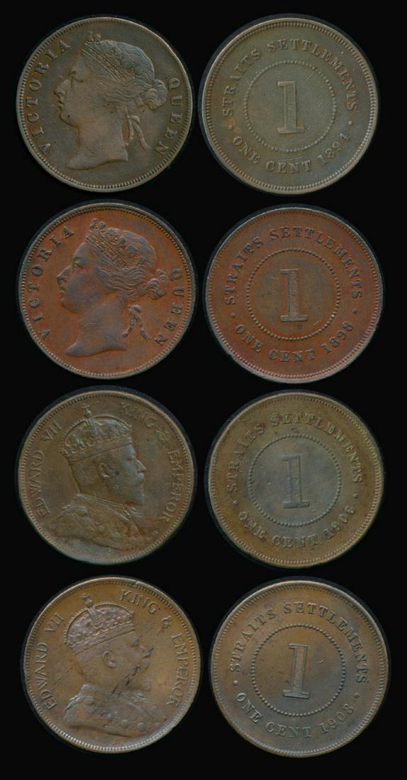 Straits Settlements 4x1c 1894-1908 (1 of 1)