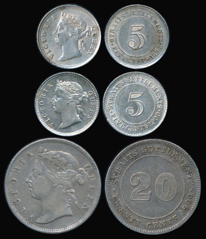 Straits Settlements QV 5c-20c 1894-1900 (1 of 1)