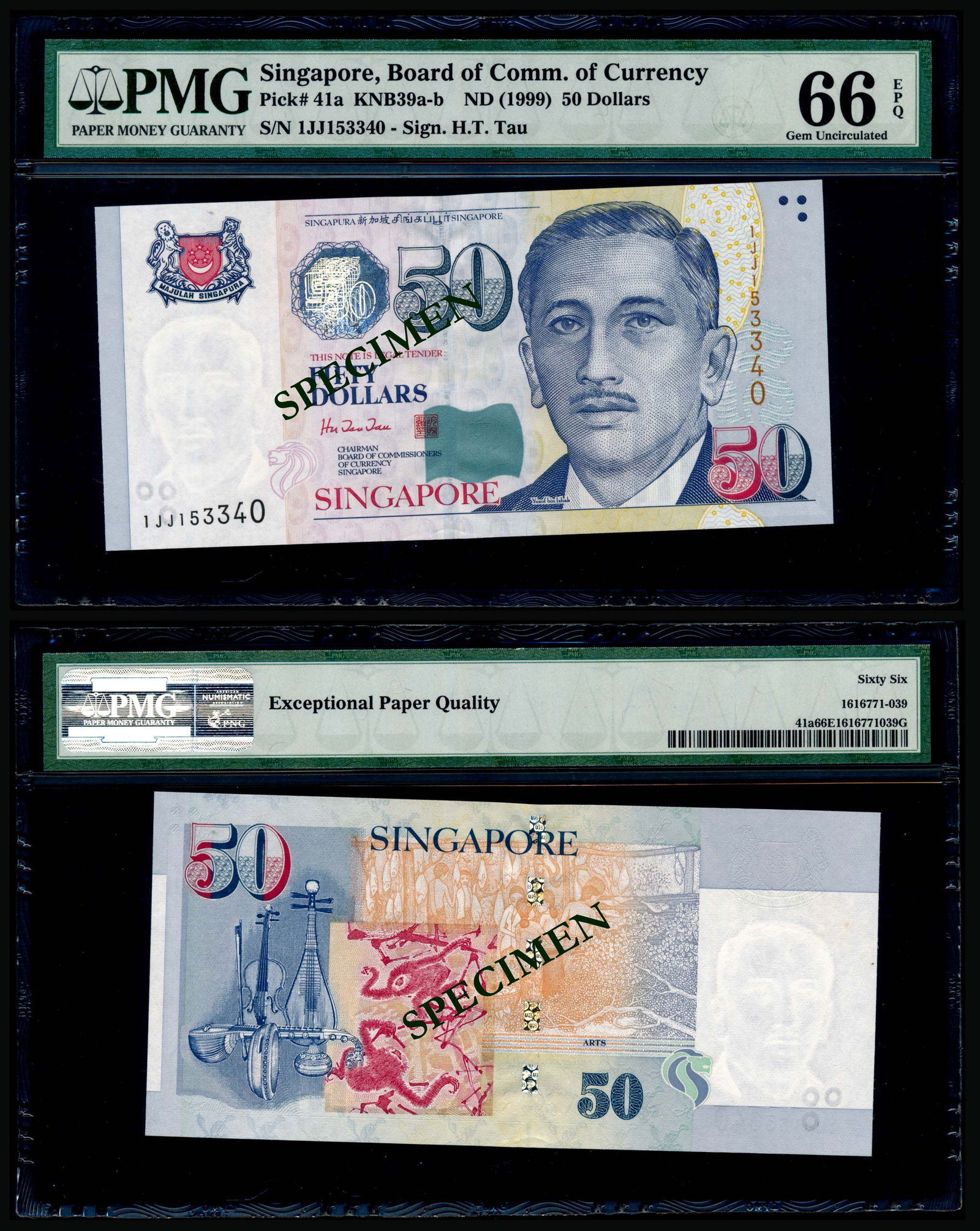 Singapore $50 1999 1JJ 153340 PMG (1 of 1)