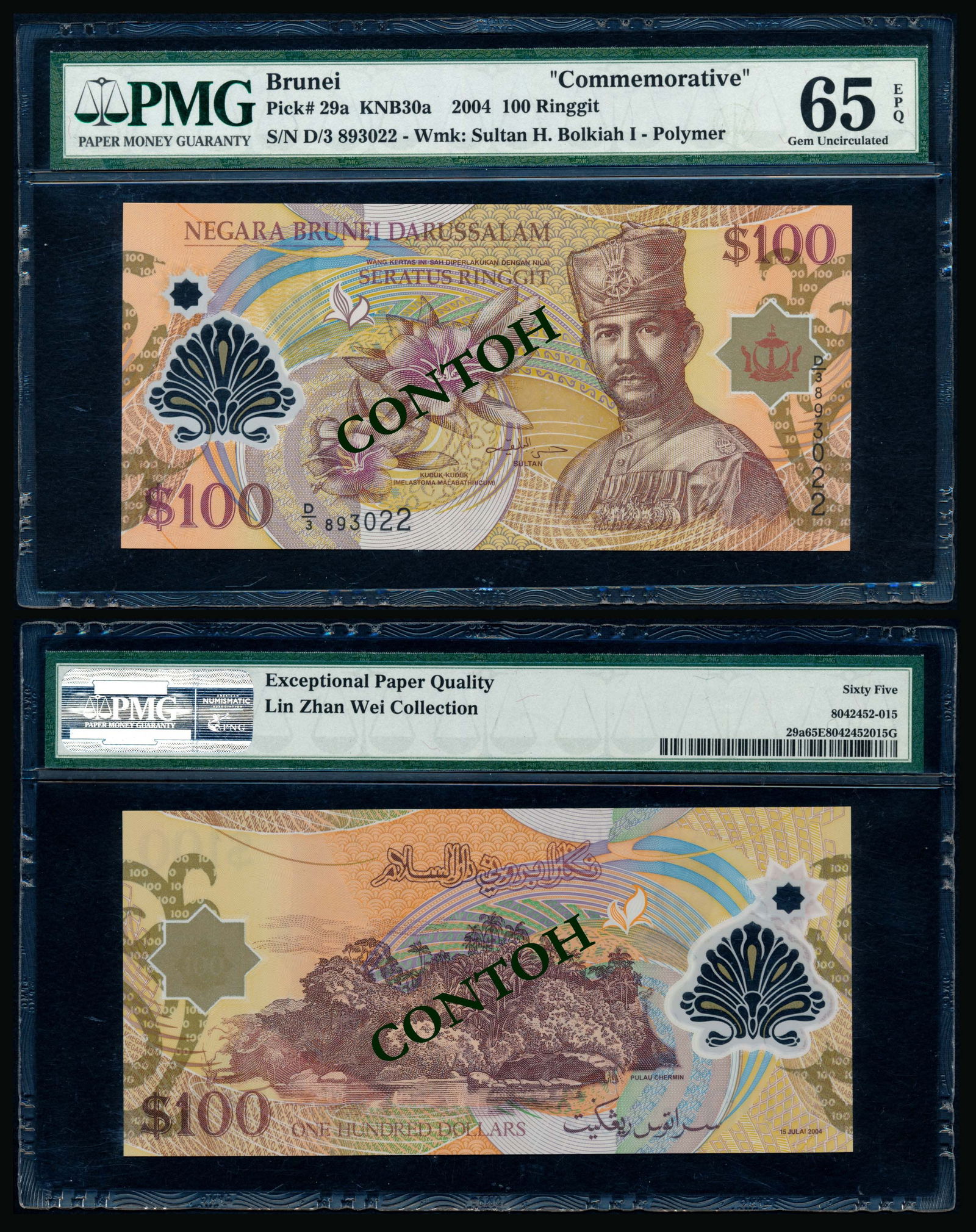 Brunei $100 2004 PMG (1 of 1)
