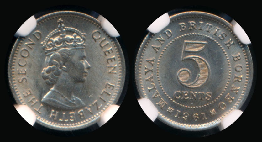 Malaya Br Borneo QEII 5c 1961H NGC (1 of 1)