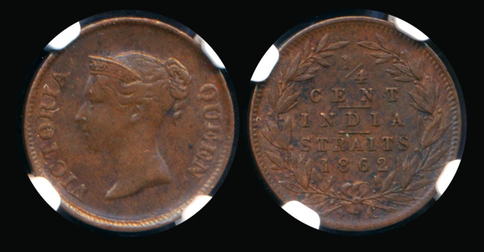 Straits Settlements 1/4c 1862 NGC (1 of 1)
