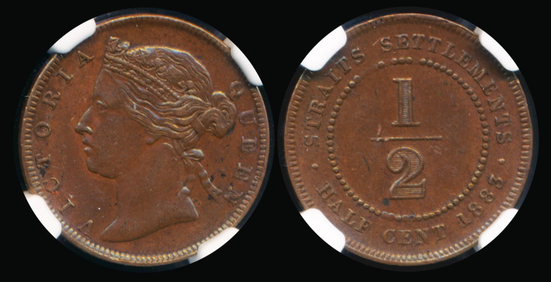 Straits Settlements QV 1/2c 1883 NGC (1 of 1)
