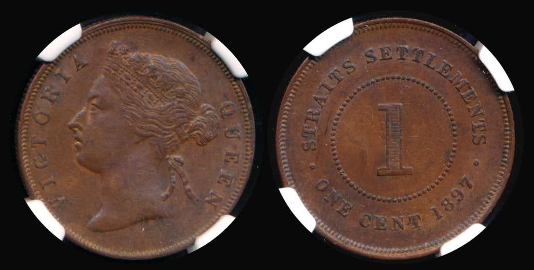 Straits Settlements QV 1c 1897 NGC (1 of 1)