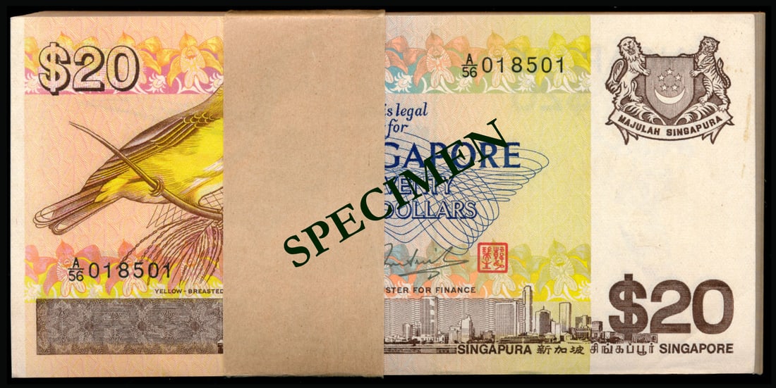 Singapore 100x$20 1979 bird (1 of 1)
