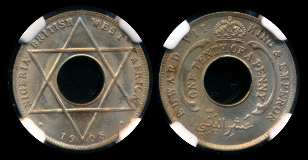 British West Africa KEVII 1/10 Penny 1908 (1 of 1)