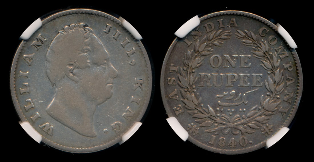 India British India Rupee 1840/35(C) NGC (1 of 1)