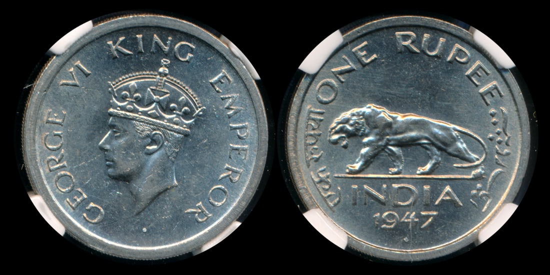 India British India KGVI Rupee 1947(B) (1 of 1)